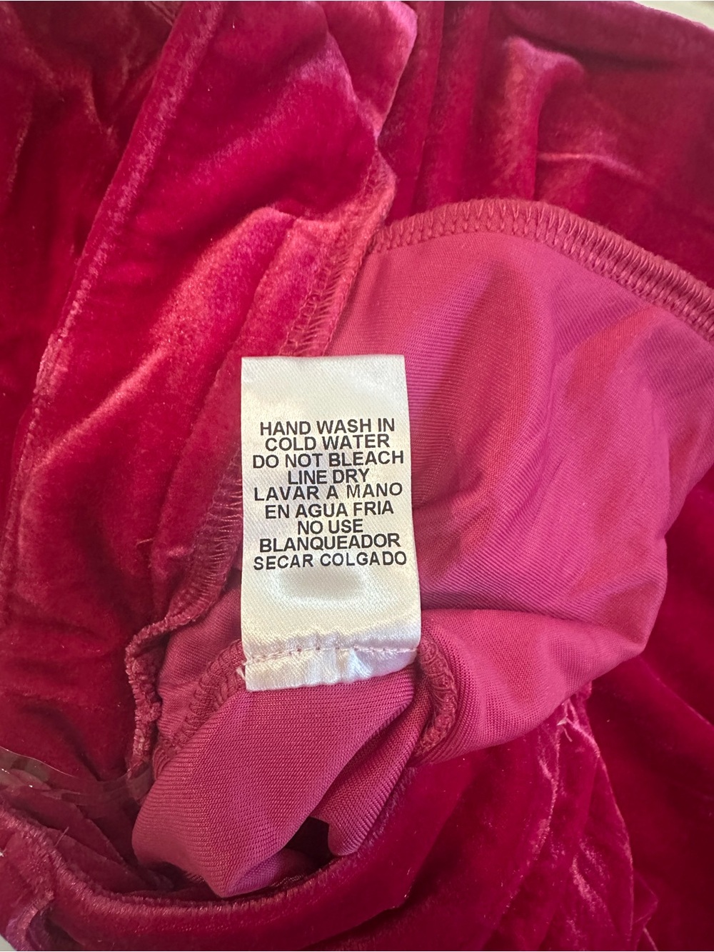 NWT Entro Wide-Leg High-Rise Velvet Pants in Fuchsia Sz S,M,L - Picture 10 of 10